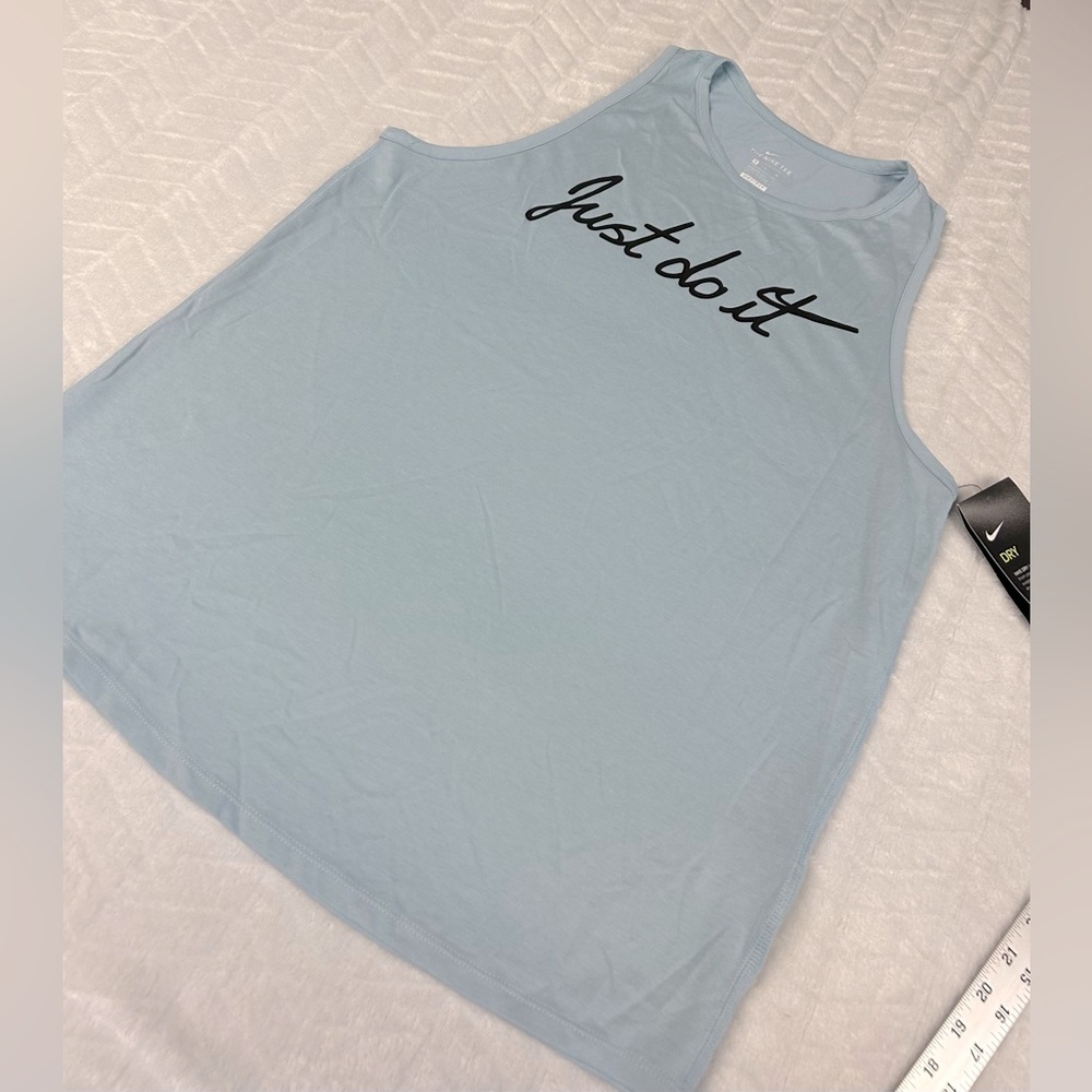 Women’s Medium NIKE tank top ‘just do it’ blue new with tag